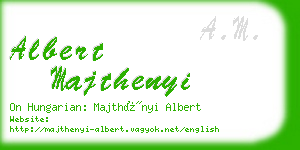 albert majthenyi business card